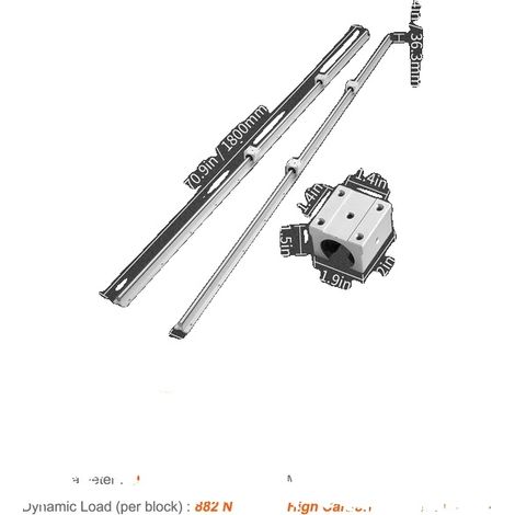 Ensemble de rails de guidage linéaires, 1500/1800/2200 mm, rails de guidage SBR20 (1/2)