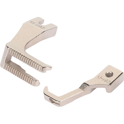 Un jeu de pieds-de-biche encastrés, en acier inoxydable, faciles à installer, pieds-de-biche de rechange pour machines à coudre industrielles.