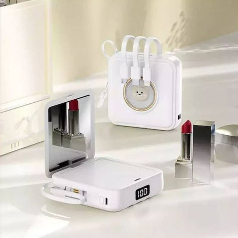 Andowl - Power Bank Portatile Q-dc154 Con Cavi Display 9000mah Design Decorativo Forma Orsetto - (1/3)