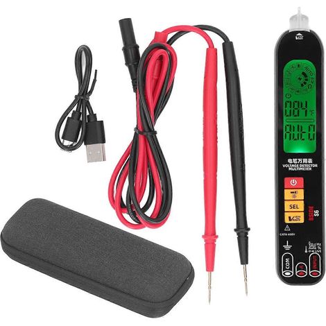 Stiftmultimeter AC/DC-Spannungs- und Stromprüfer mit NCV-Induktions-Leitungserkennung und Unterbrechungsfunktion