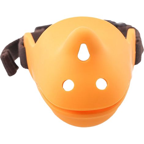 Muselière en silicone pour chien, respirante et ajustable, jaune XL (tour de bouche 18-20 cm / 7,1-7,9 pouces), anti-morsures et anti-aboiements (1/5)