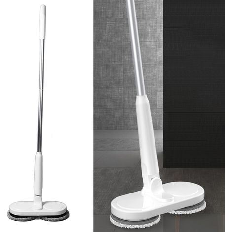 Limpiador de suelos eléctrico profesional, recargable e inalámbrico, con eficiente autopropulsión y doble rotación (ABS/metal, 1195 g). (1/5)