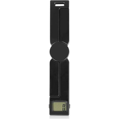Échelle Pliante Outil de Poids de Mesure numérique précis avec LCD Afficher Le Gadget Portable(Noir) (1/4)