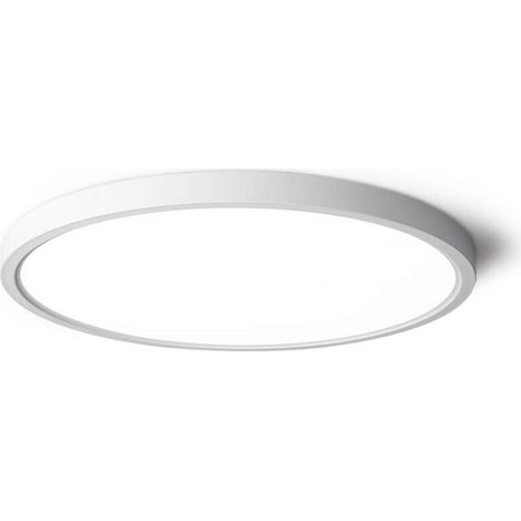 Plafonnier simple, fin et plat, lumière blanche, convient aux chambres, salons, cuisines, etc., 22.5 cm de diamètre. (1/4)