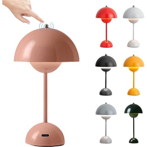 Lampe Champignon LED Rechargeable Tactile 3 Modes Pot de Fleurs Décoratif (1/5)