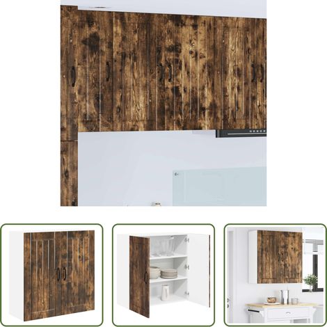 vidaXL Geräucherte Eiche - Küchenschrank Geräucherte Eiche 80 x 31 x 80 cm Holzwerkstoff (1/5)