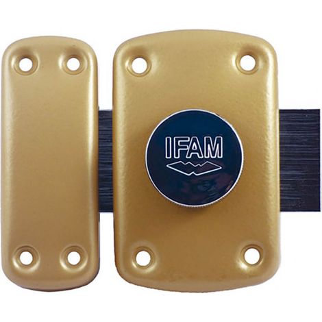 Verrou à bouton cylindre 100 mm – Coffre acier embouti 20/10ème – Cylindre 5 pistons – Pêne acier chromé 110 mm – Livré avec 3 clés – Ifam