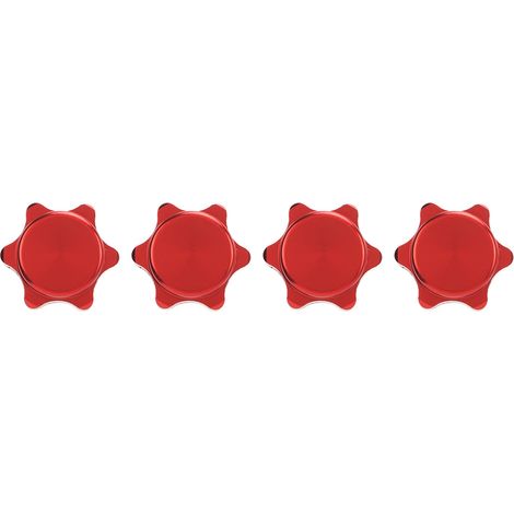 4 écrous en aluminium anti-poussière de 17 mm pour jantes de voiture télécommandée 1/8, écrous de moyeu de roue, rouges (1/5)