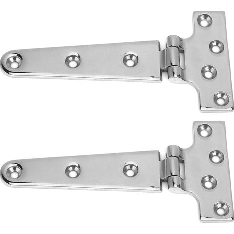 Paumelle inox 316 en T 2 pièces charnière marine robuste universelle pour bateau quincaillerie 15x7,5cm (1/5)