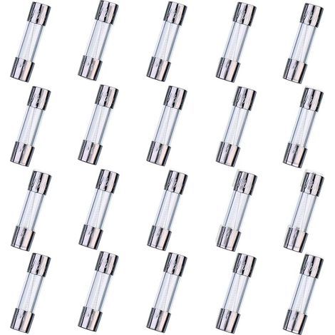 F5AL250V 20 Pcs 5x20mm Fusible En Verre À Soufflage Rapide 5A 250V 0.2x0.78 pouce Fusible Temporisé (Paquet de 20 Pcs) (1/3)