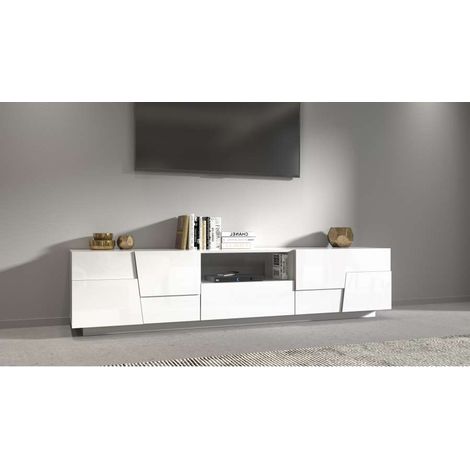 Porta TV Lowboard 220 Pongo Bianco Laccato (1/5)