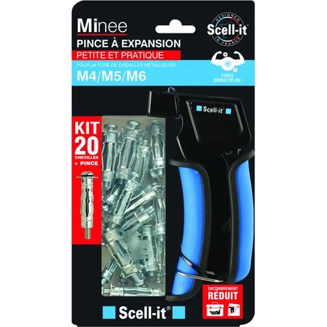 SCELL-IT Kit pince et chevilles en metal 1 a expansion SCELL-IT x L.35 mm (1/4)