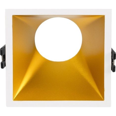 Aro Downlight Empotrable Cuadrado - Bajo UGR - Corte 85 X 85mm - Dorado