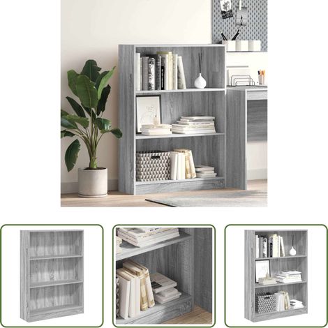 Bücherregal Holz - Bücherregal Grau Sonoma 80x24x109 cm Holzwerkstoff (1/5)