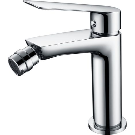 Robinet de bidet à levier unique pour eau froide/chaude, robinet de toilette de salle de bains classique, mitigeur hygiénique chromé à levier unique (1/2)