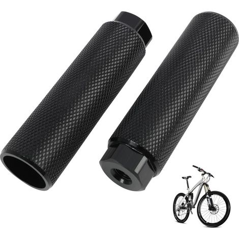 Fahrrad-Pedalhalterungen für BMX- und Mountainbikes, rutschfeste Aluminiumlegierung, robust und langlebig, für alle Fahrradtypen geeignet, einfache Montage, maximale Belastung 100 kg, schwarz (1/5)
