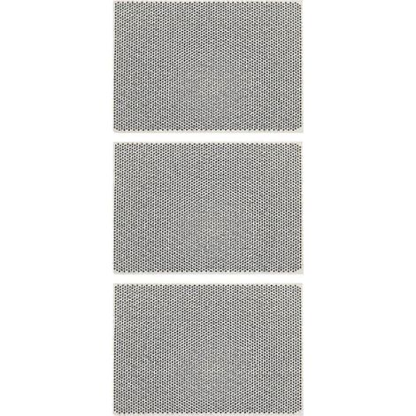 3 brûleurs à gaz, plaque chauffante soudée en céramique alvéolaire, 134 x 93 x 12 mm (1/4)