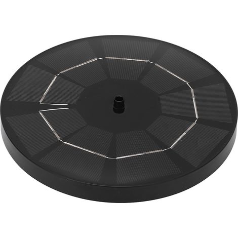 Kit de pompe solaire pour fontaine d'extérieur (bassin), 3 W, diamètre 180 mm (7,09 po), hauteur maximale 70 cm (27,56 po), avec 6 buses. (1/5)