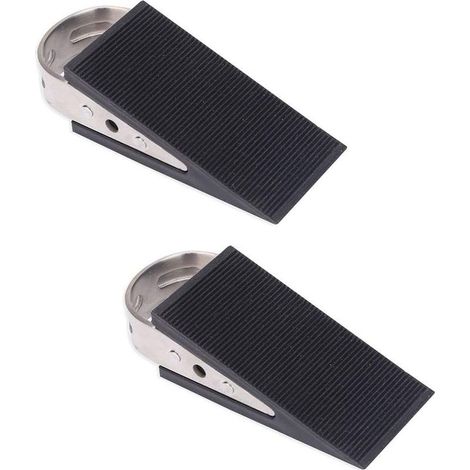 Cale de porte,cales d'arrêt de porte 2PCS,cale de porte en caoutchouc inférieure,brouilleur de porte antidérapante,butée de cale de porte robuste pour la maison et le bureau (1/5)