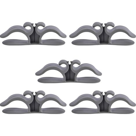 Organisateur de cordon de cuisine, 9,6 x 3 cm, petit enrouleur de cordon multifonctionnel pour appareils de cuisine, gris, 5 pièces. (1/5)