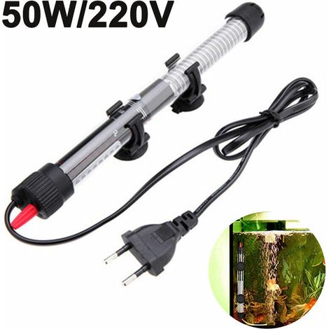 Chauffe-aquarium pour aquarium, chauffe-eau submersible, tige de chaleur pour tortue avec affichage de la température, contrôleur de température externe, 50 W (1/4)