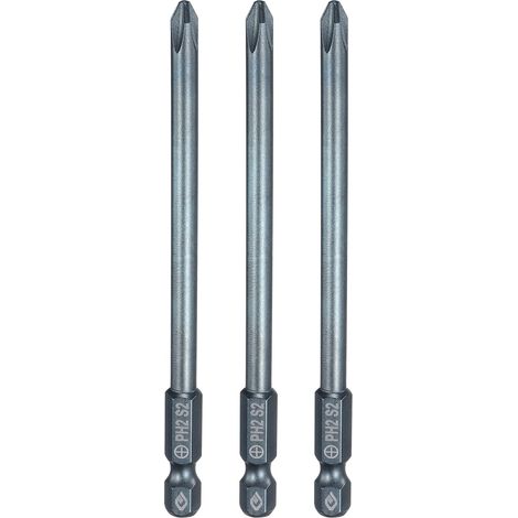 3 Pièce Embout de Tournevis Torx Magnétique, PH2 1/4" Hex Tige 5.0mm Diamètre Tige 100mm Longueur Embout de Vissage Long Hexagonal en Acier S2 pour Retirer les Vis de Fixation (1/5)