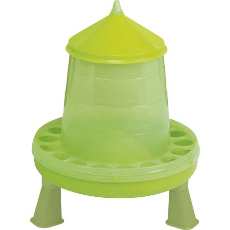 Kerbl Nourrisseur automatique avec pieds d’appui, capacité 4,8 l, pour volailles élevées en plein air