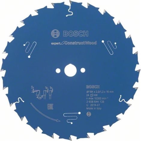 Bosch lama per sega circolare Expert for Construct Wood per seghe circolari 184 x 16 x 2 mm 24 - 2608644138 (1/4)