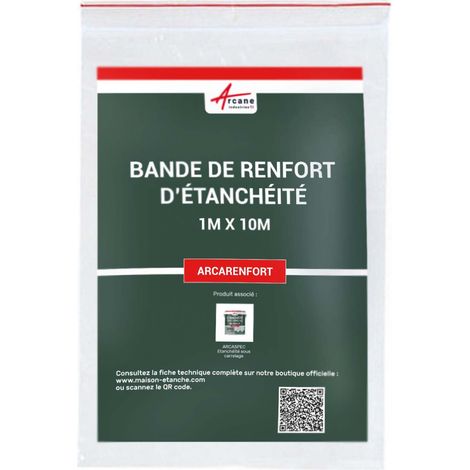 Bande de renfort pour étanchéité, douche, salle de bain, spec : Arcarenfort - 1 m x 10 m - ARCANE INDUSTRIES