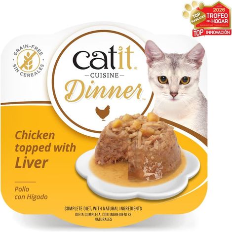 Catit Cuisine Dinner Pollo con Higado - Comida Humeda para Gatos - 75 g