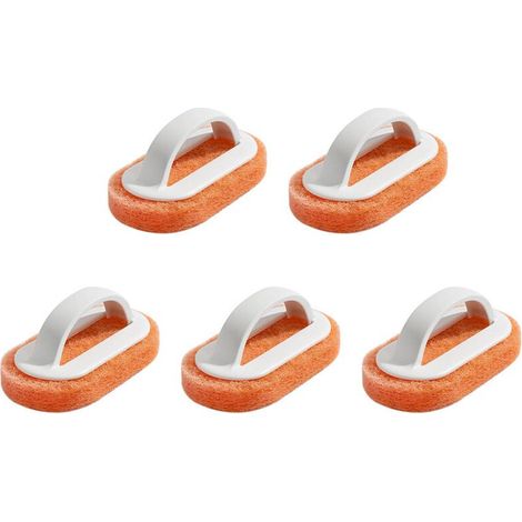 5X Limpieza de cocina Baño Inodoro Limpieza de vidrio Pared Cepillo de baño Mango de plástico Esponja Cepillo de baño para fondo de baño 2 (1/4)