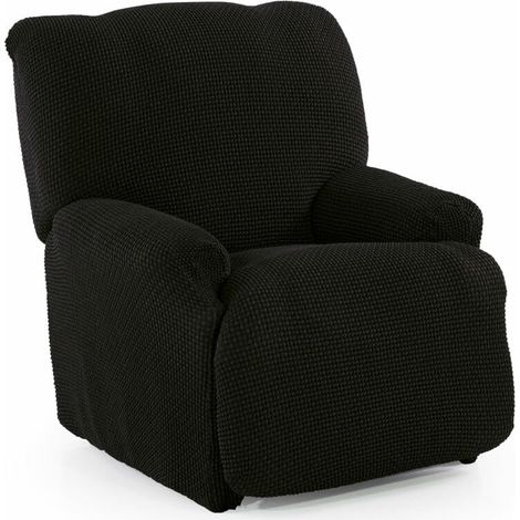 Housse de Fauteuil de Relaxation inclinable, Super élastique, avec Design Exclusif, Respirante et Durable, Housse de canapé Facile à Placer 70-90 cm, Couleur Noire (1/5)
