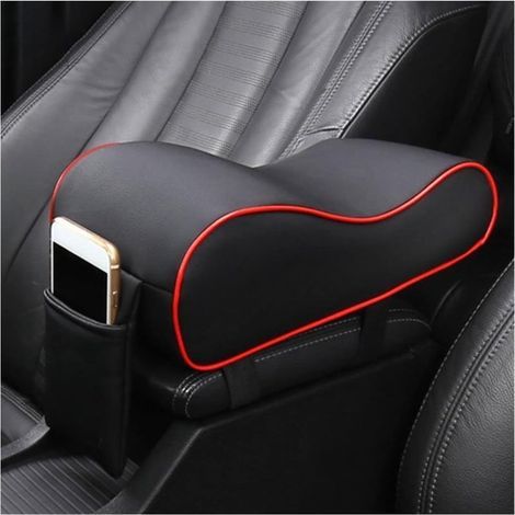 Accoudoirs de voiture Car Accoudoir central Pad,Noir (bord rouge) (1/5)