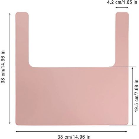 Set de 2 tapis de plateau pour chaise haute, silicone, bords surélevés, lavables au lave-vaisselle, rose et bleu (1/4)