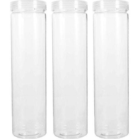 Lot de 3 boîtes de conservation pour la cuisine : bocaux à céréales et à noix, boîte à sucre réutilisable avec couvercle. (1/4)