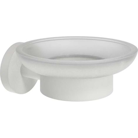Ravak Kona - Seifenschale mit Halter, Glas/mattweiß X07P1321 (1/3)