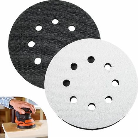 Soft Foam Interface Pad 8 Holes Disc for Rotary Sander, Sander Interface Sanding Polishing Discs (1/5)