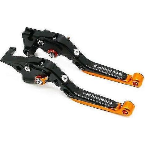 Leviers de frein et d'embrayage pliables, réglables et usinés CNC pour moto Honda CB600F Hornet 2007-2013 (BKKBBKOR) (1/5)