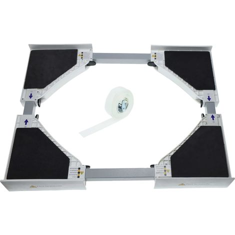 vhbw Kit di collegamento universale per lavatrice e asciugatrice con ampiezza 46 - 66 cm - kit di sovrapposizione