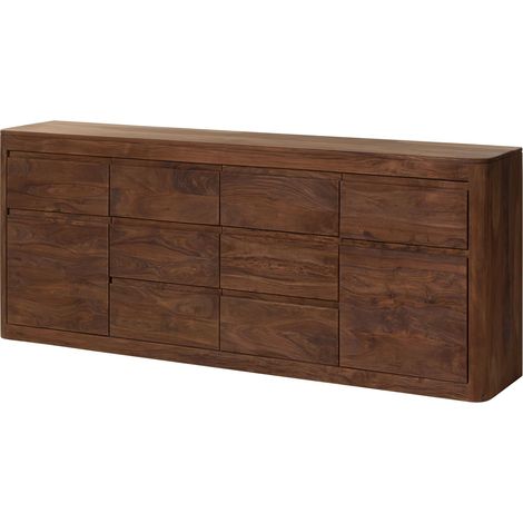 Sideboard Sheesham 200x40x80 rot-braun gebeizt TORONTO 170Massivmoebel24 GmbH