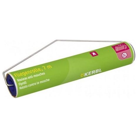 KERBL Rollo Atrapamoscas 7m x 30 cm, c/ Soporte de Metal
