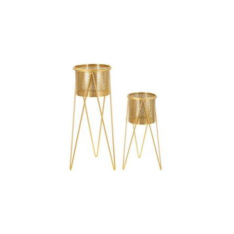 VASE HOLDER GLAT SET 2 PCS  CM 21X20X46-18X18X32 (1/5)