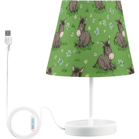 Kcldeci Lampe de chevet en forme d'âne verte pour chambre à (1/5)
