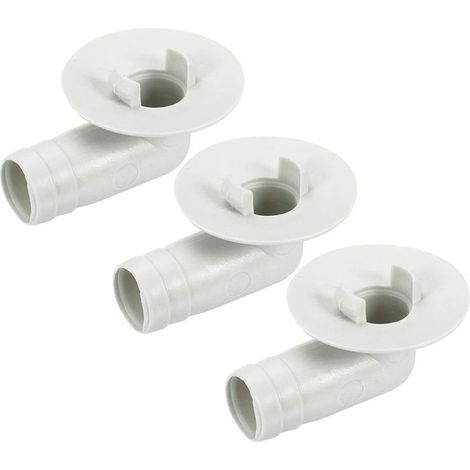 Connecteur tuyau de vidange 17mm – Raccord coude pour climatiseur mobile – Étanchéité optimale – Lot de 3 pièces en PP beige (1/5)
