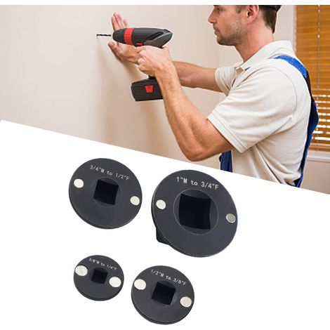 Jeu de 4 adaptateurs pour douilles pneumatiques extra-plats. Jeu d'adaptateurs pour cliquet d'entraînement. (1/5)