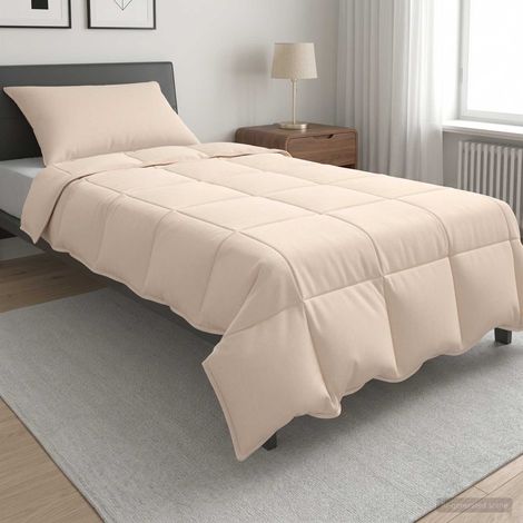 vidaXL Set di Piumoni 2 pz 155 x 200 cm Inverno 350 gsm Beige (1/5)