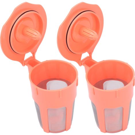 2 Pièces Filtre à Café Réutilisable, Capsule Compatible K200 K300 K350 K360 K400, Version Rouge (1/5)