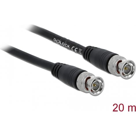 Kabel BNC Stecker zu BNC Stecker 20 m Delock
