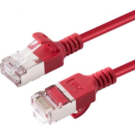 Cavo di rete LAN RJ45 Cat6 U/FTP sottile da 1,5 m, rosso