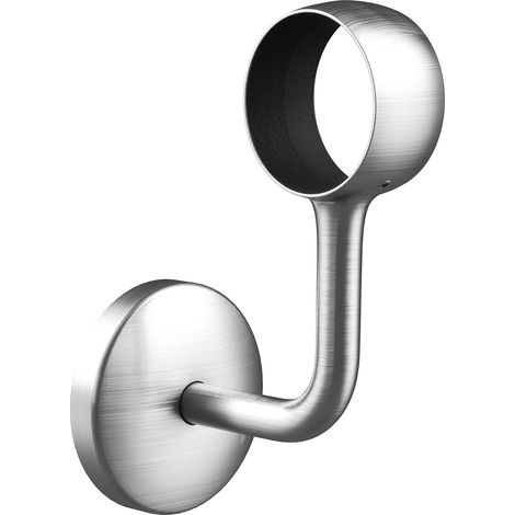 Support mural pour rampe d'escalier 42.4 mm - Support mural en métal avec insert de protection - Fixation sans perçage - Matériel d'escalier intérieur - Acier inoxydable (1/5)
